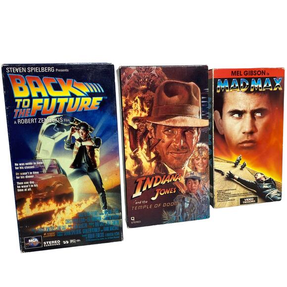 VHS Bundle- Mad Max, Indiana Jones, & Back to the Future - Picture 1 of 7